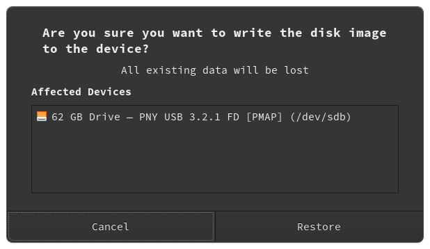 Verify the disk before writing the ISO to disk