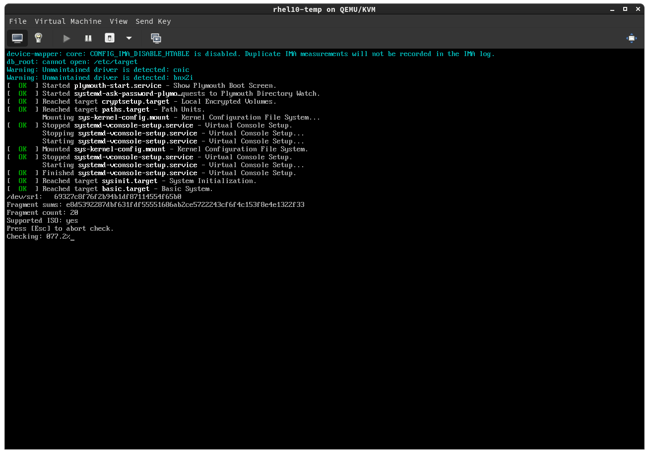 Checking the  USB disk image for errors before installing