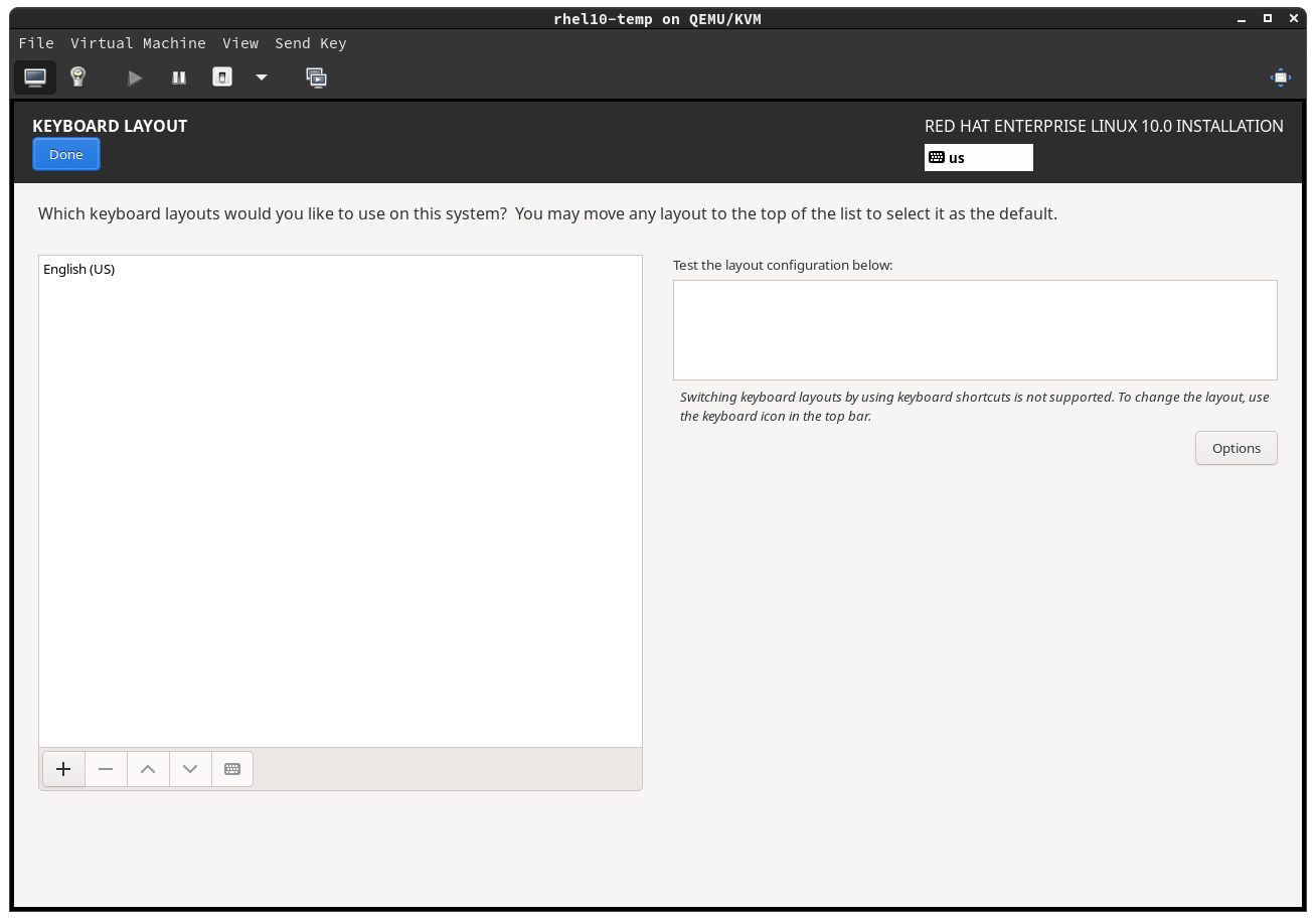 Keyboard Layout configuration for 